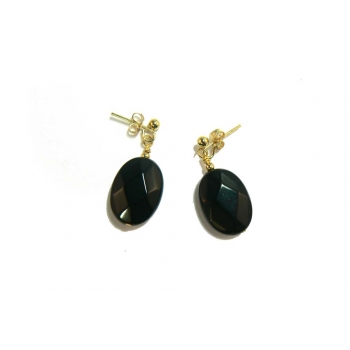 Black Faceted Jet Drop Earrings Black Faceted Jet Drop Earrings